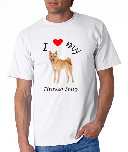 Dogs - Finnish Spitz Picture on a Mens Shirt